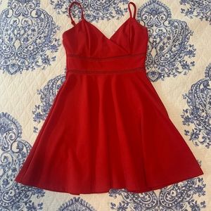 Francesca’s Red Skater Dress Small